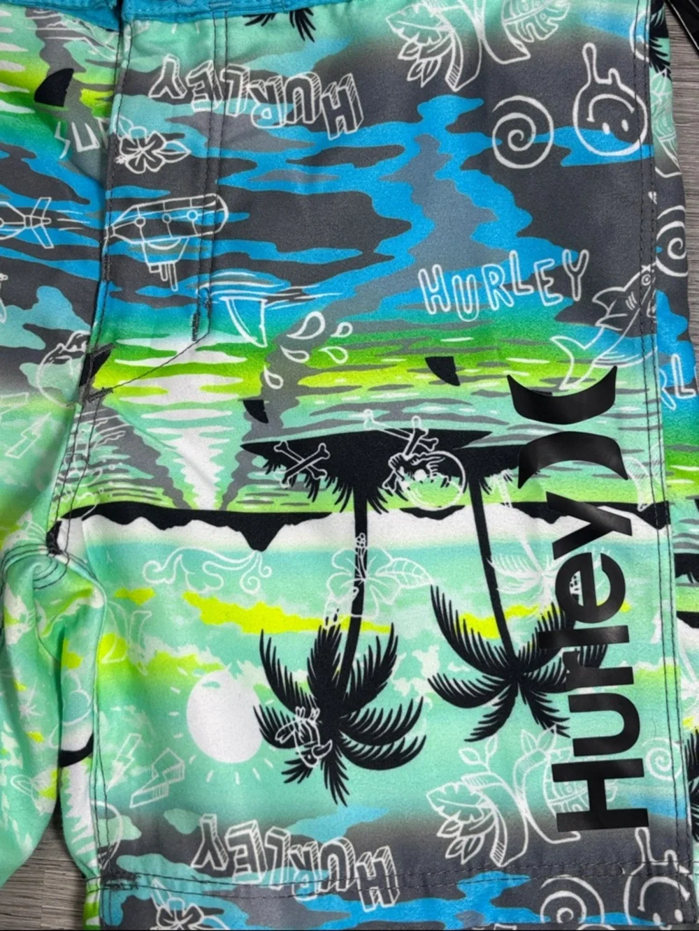 Hurley Boys‎ Tropical Palm Swim Trunks - size XS 4 NWT